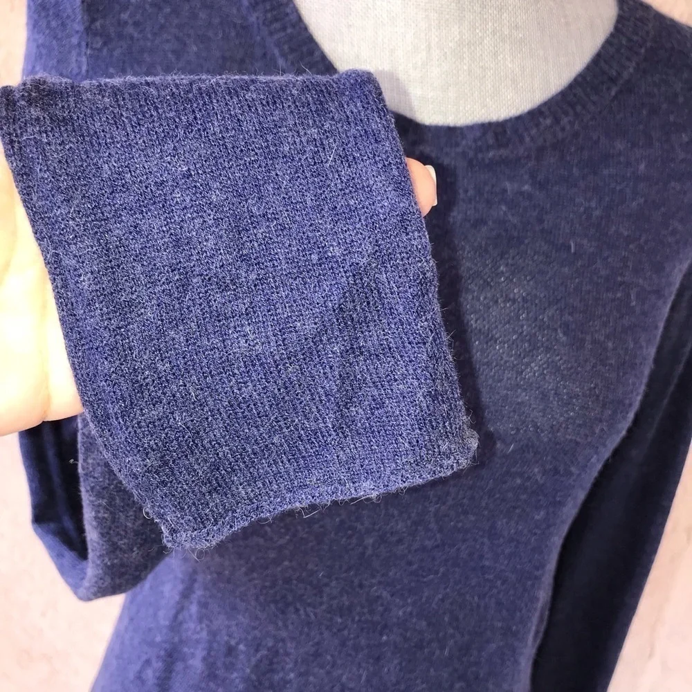 Olivaceous Blue Long‎ Sleeve Sweater Top Angora M